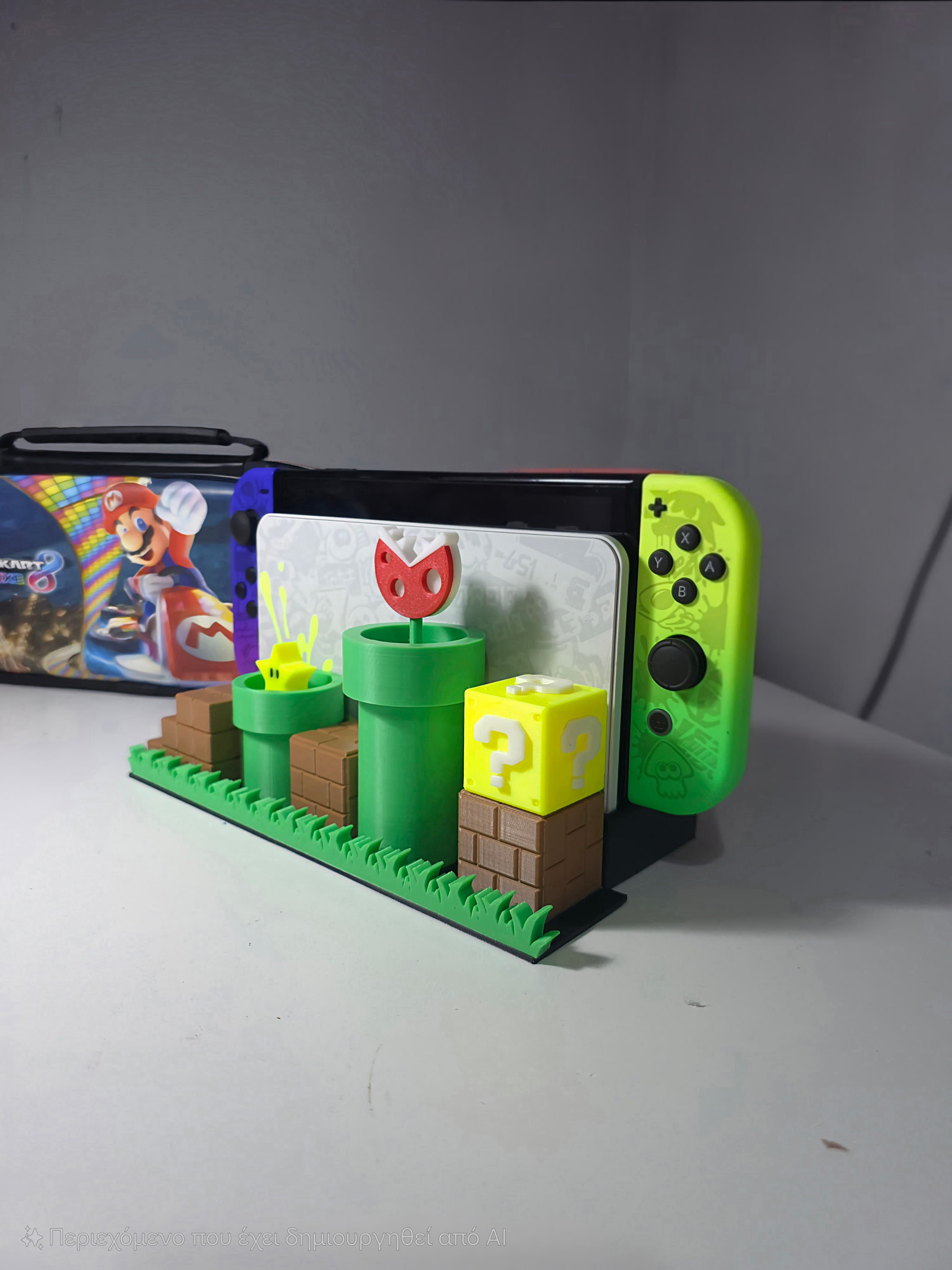 Super Mario Themed Nintendo Switch Dock Stand (Classic & OLED) - 3DPrintingLabDesigns