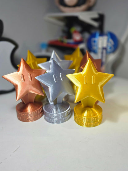 3D Mario Kart Custom Trophy , Personalized Mario Kart Star Trophy, Super Mario Kart Home Circuit, Mario Kart tournament Trophies - 3DPrintingLabDesigns