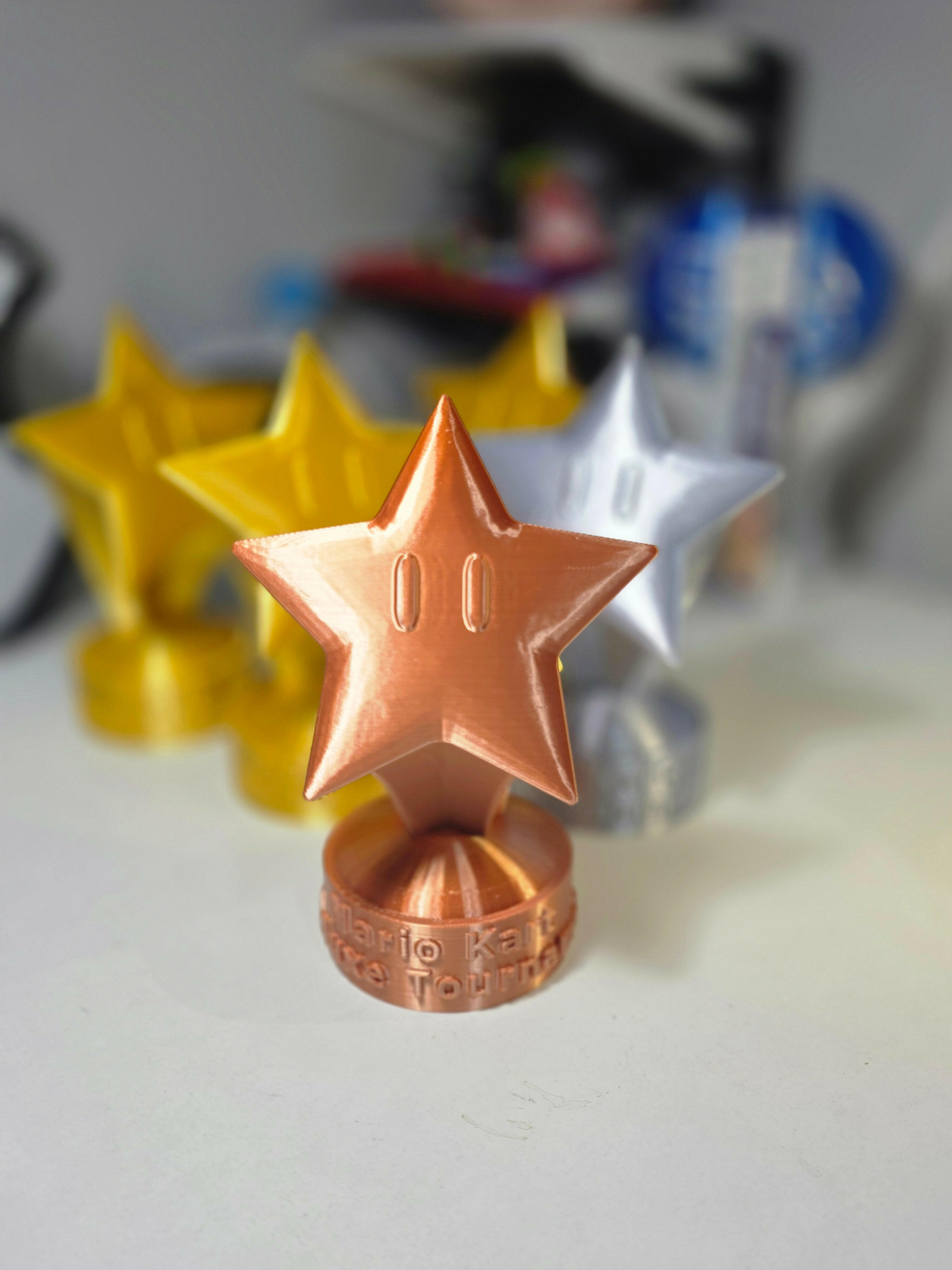 3D Mario Kart Custom Trophy , Personalized Mario Kart Star Trophy, Super Mario Kart Home Circuit, Mario Kart tournament Trophies - 3DPrintingLabDesigns