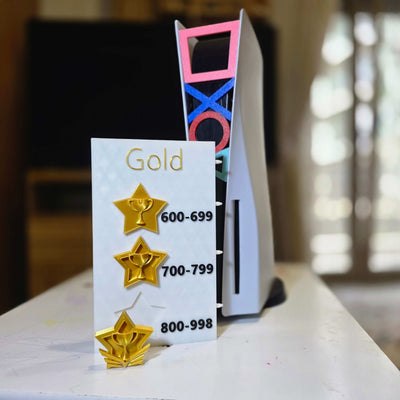 PS5 Trophy Display Board – Customizable PSN Trophy Plaques for PlayStation 5 Gamers | Bronze, Silver, Gold, Platinum | Perfect Gift for PS5 Fans