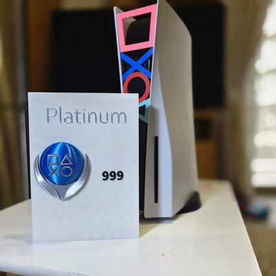 PS5 Trophy Display Board – Customizable PSN Trophy Plaques for PlayStation 5 Gamers | Bronze, Silver, Gold, Platinum | Perfect Gift for PS5 Fans