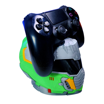 Doom Slayer Helmet Game Controller Stand Collectible Gaming Decor