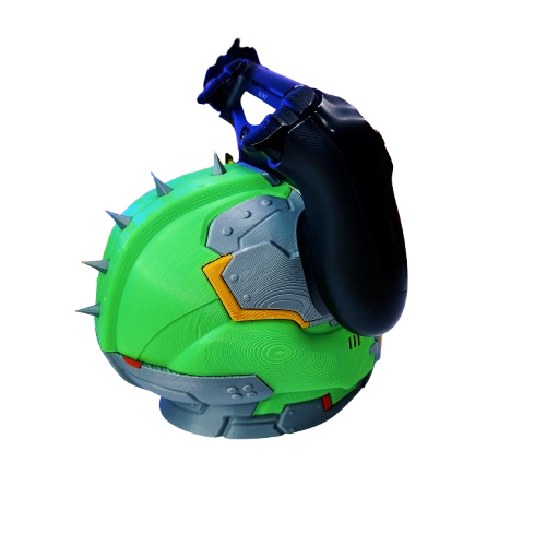 Doom Slayer Helmet Game Controller Stand Collectible Gaming Decor