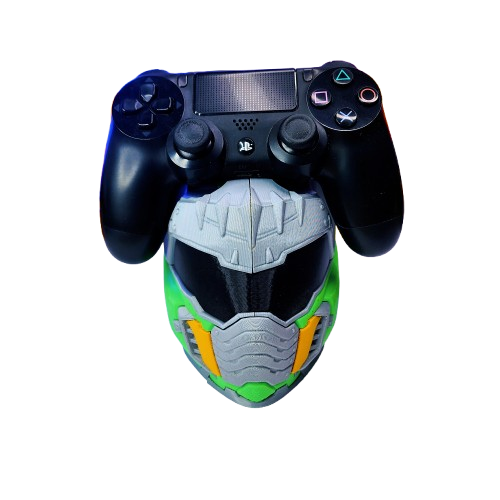 Doom Slayer Helmet Game Controller Stand Collectible Gaming Decor