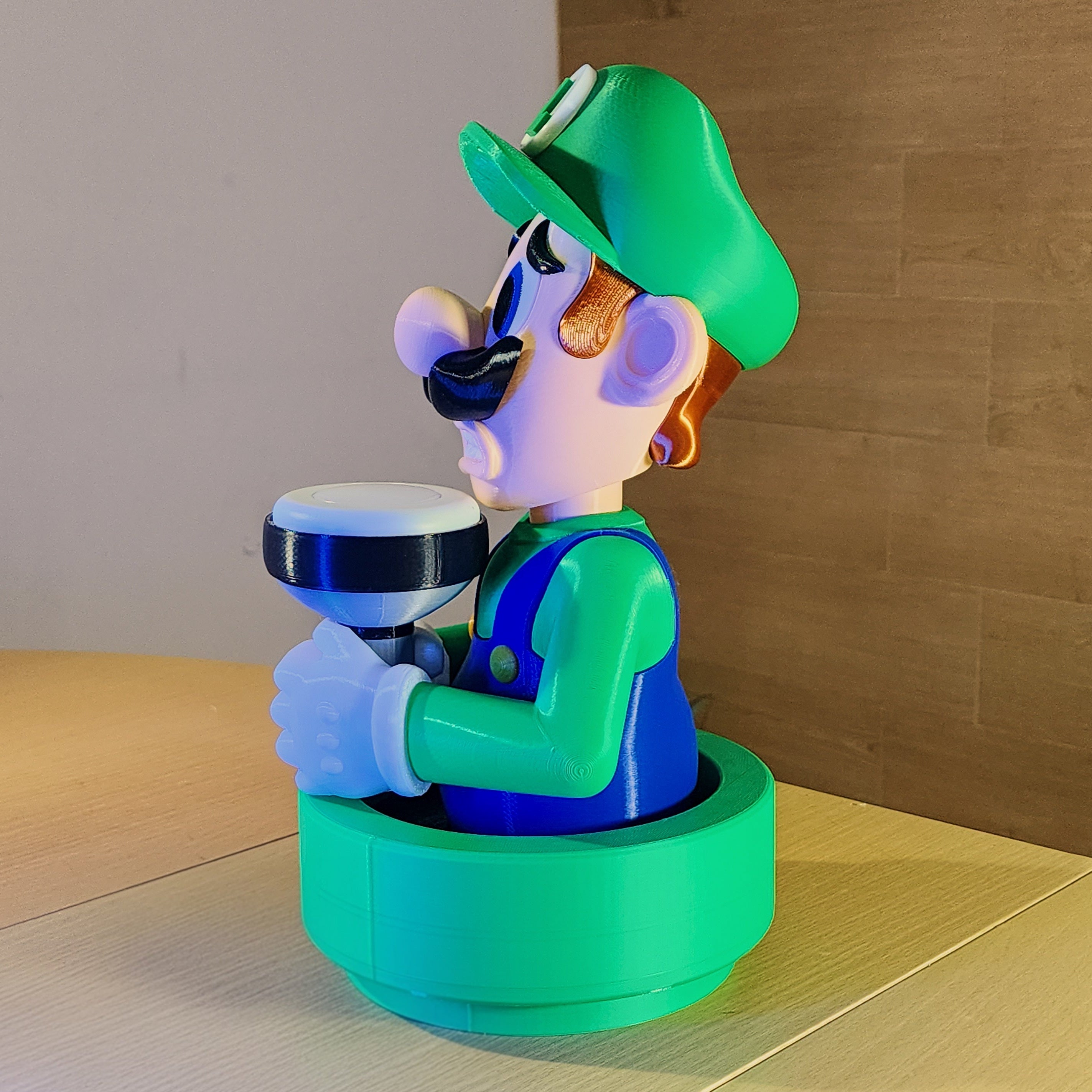 Scared Luigi Lamp , Luigi’s Mansion Light , Nintendo Super Mario Bros Inspired Led Light