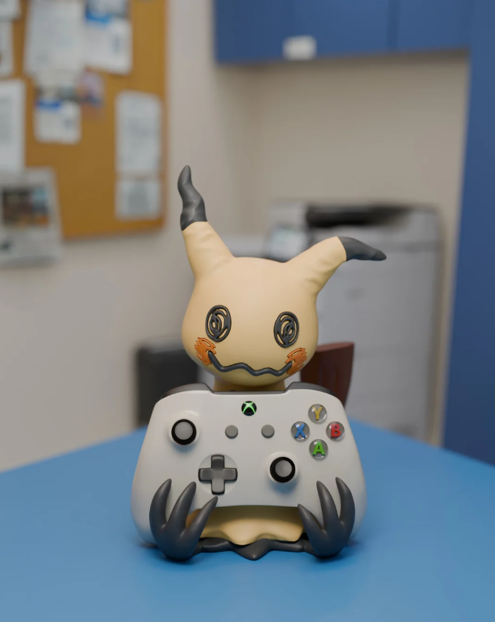 Mimikyu Controller Holder & Stand | Ghost Type Fan Art Gaming Accessory | Compatible with Xbox, PS5 & Nintendo Switch Pro | Geeky Room Decor & Gamer Gift