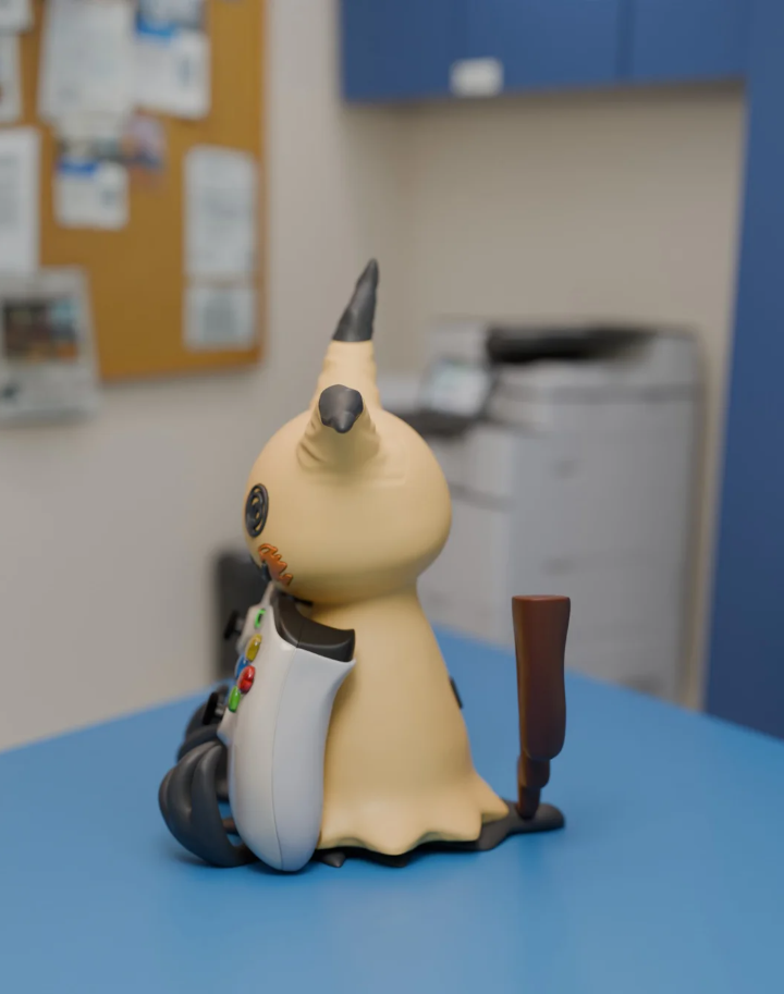 Mimikyu Controller Holder & Stand | Ghost Type Fan Art Gaming Accessory | Compatible with Xbox, PS5 & Nintendo Switch Pro | Geeky Room Decor & Gamer Gift