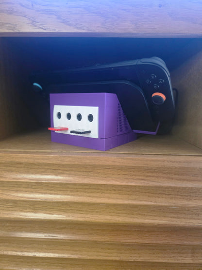 GCubeDock for Nintendo Switch 2 Dock, GameCube Inspired Retro Docking Station, 9 Slot Game Card Storage and Organizer