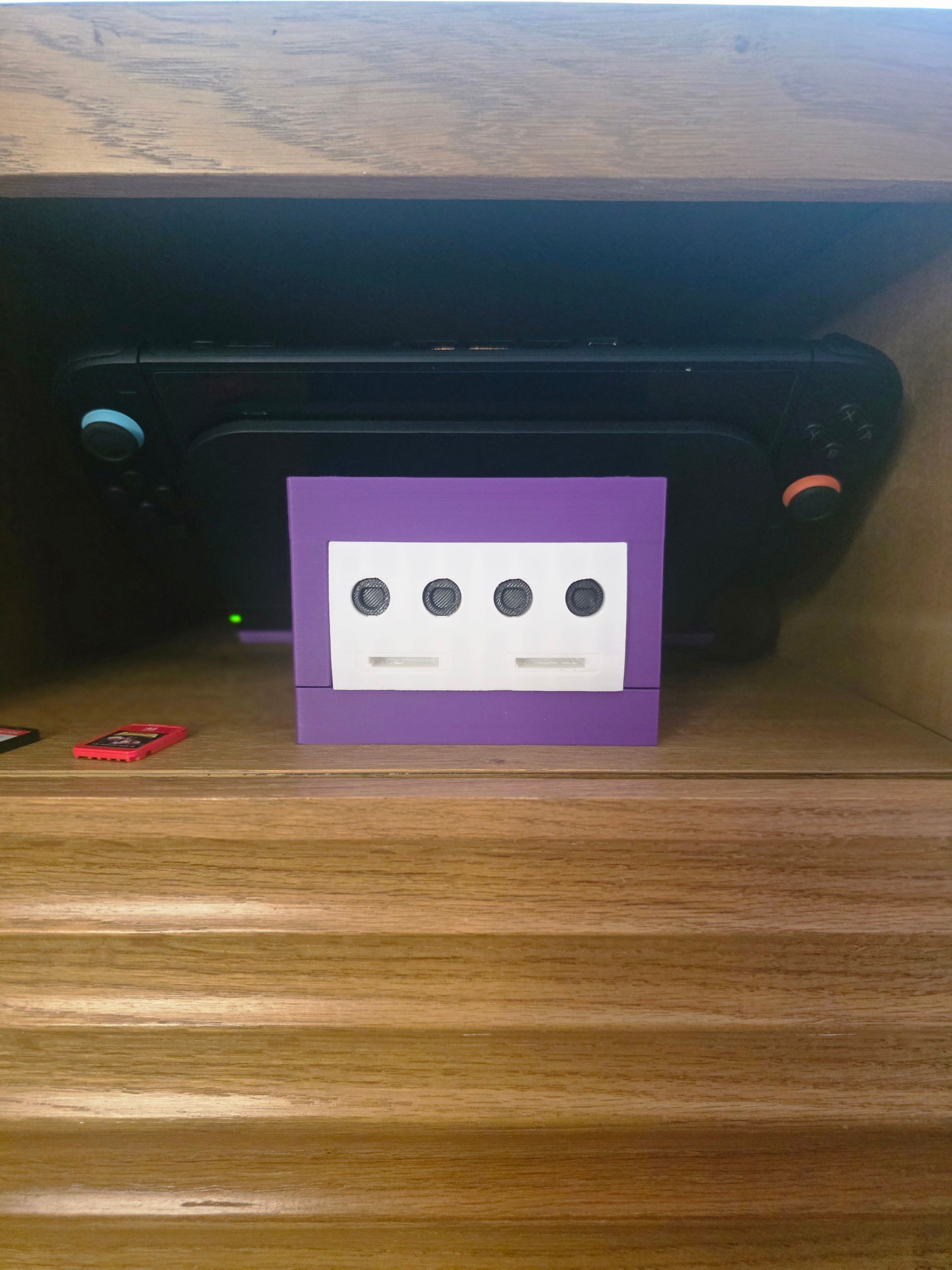 GCubeDock for Nintendo Switch 2 Dock, GameCube Inspired Retro Docking Station, 9 Slot Game Card Storage and Organizer