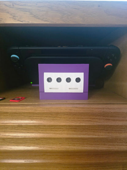 GCubeDock for Nintendo Switch 2 Dock, GameCube Inspired Retro Docking Station, 9 Slot Game Card Storage and Organizer