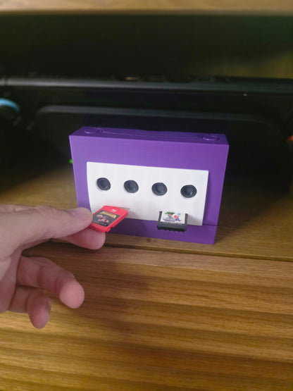 GCubeDock for Nintendo Switch 2 Dock, GameCube Inspired Retro Docking Station, 9 Slot Game Card Storage and Organizer