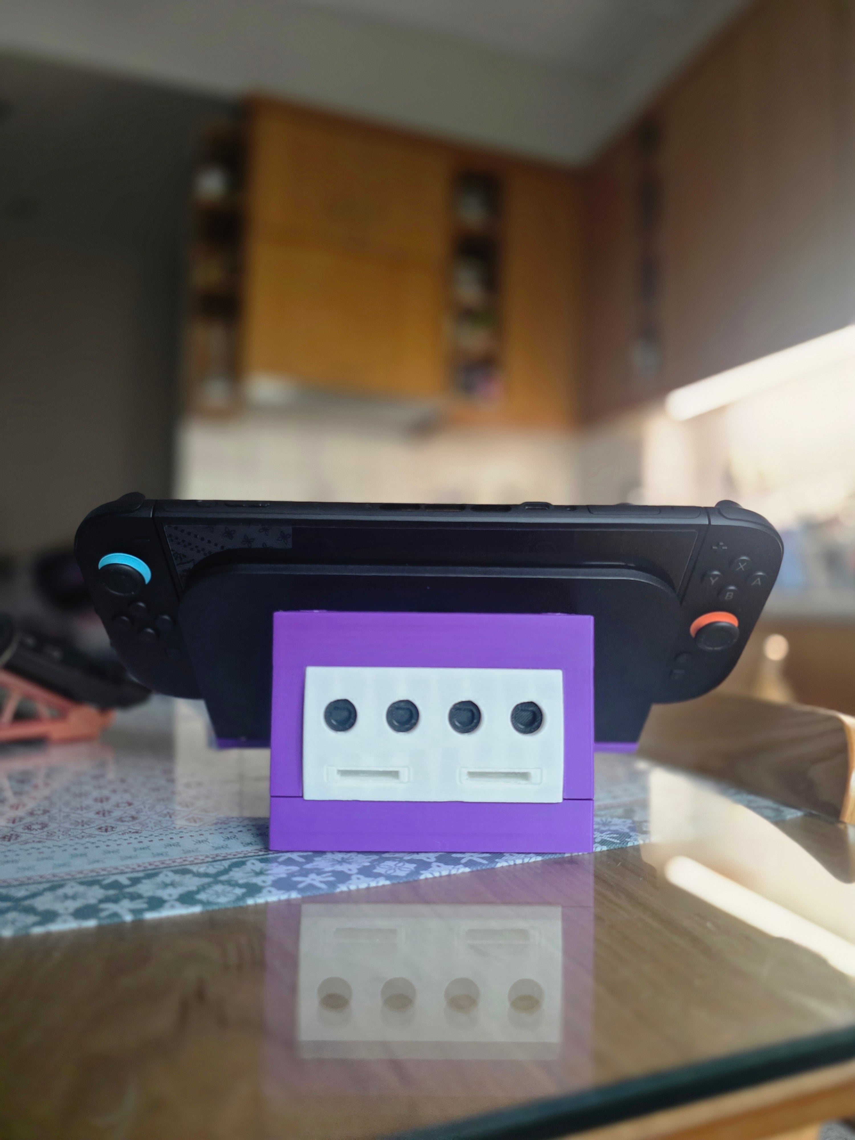 GCubeDock for Nintendo Switch 2 Dock, GameCube Inspired Retro Docking Station, 9 Slot Game Card Storage and Organizer