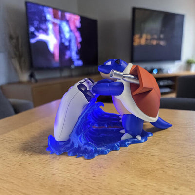 Blastoise Controller Holder & Stand, Water Type Fan Art Gaming Accessory, Compatible with Xbox, PS5, Nintendo Switch Pro, Gamer Gift