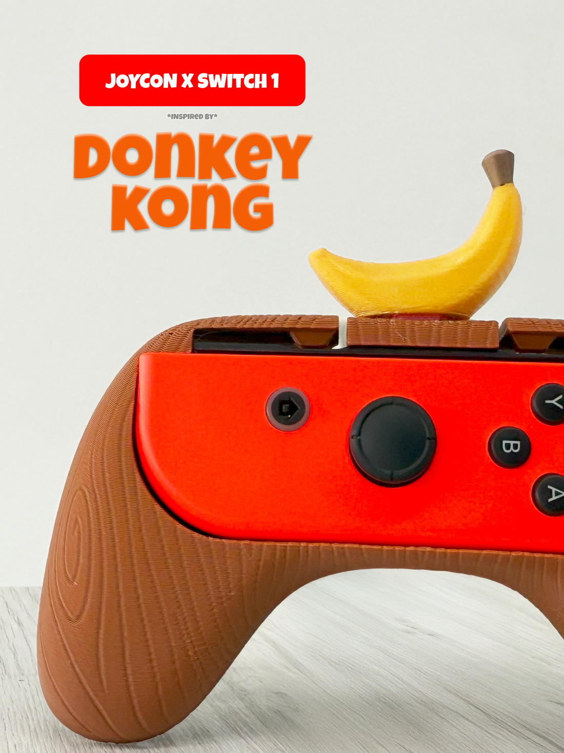 Donkey Kong Inspired Joy-Con Grip for Nintendo Switch 1 & 2 – Ergonomic Controller Holder for Gamers
