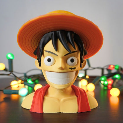 Monkey D. Luffy Bust Figurine – One Piece Anime Collectible Decor | Straw Hat Pirate Display Statue