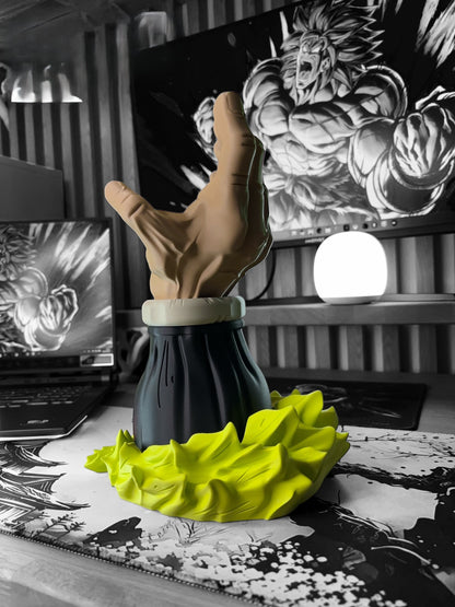 Broly Super Saiyan Controller Holder – Dragon Ball Z Gaming Stand – Goku Vegeta Inspired PS5 Xbox Display Dock