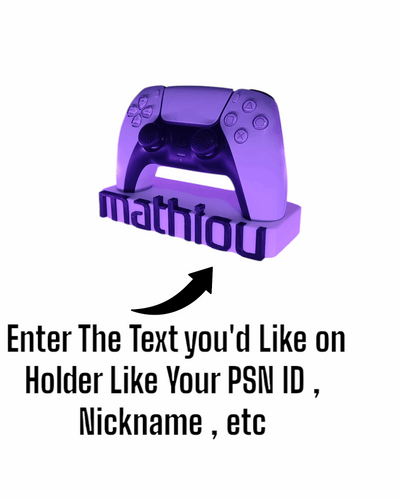 Custom 3D Printed Gaming Holder - PS5 Gift - Customizable PS5 DualSense Controller Stand – Personalized Gaming Gift - 3DPrintingLabDesigns