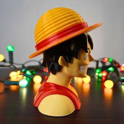 Monkey D. Luffy Bust Figurine – One Piece Anime Collectible Decor | Straw Hat Pirate Display Statue