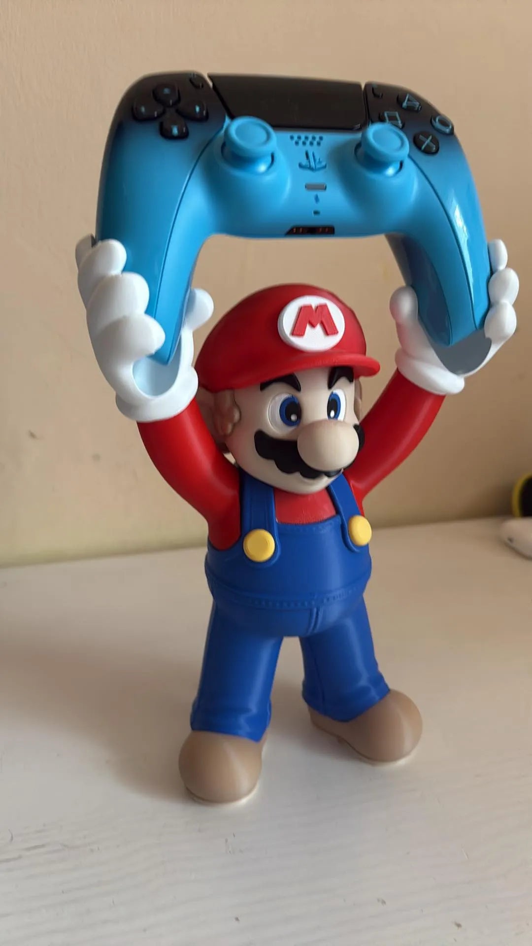 Super Mario Controller Holder - Nintendo Switch Pro & PS5 DualSense Controller Stand, Gaming Desk Accessory, Gamer Gift, Mario Figure Controller Mount