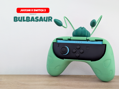 Bulbasaur Inspired Joy-Con Grip for Nintendo Switch 2 – Ergonomic Controller Holder for Gamers