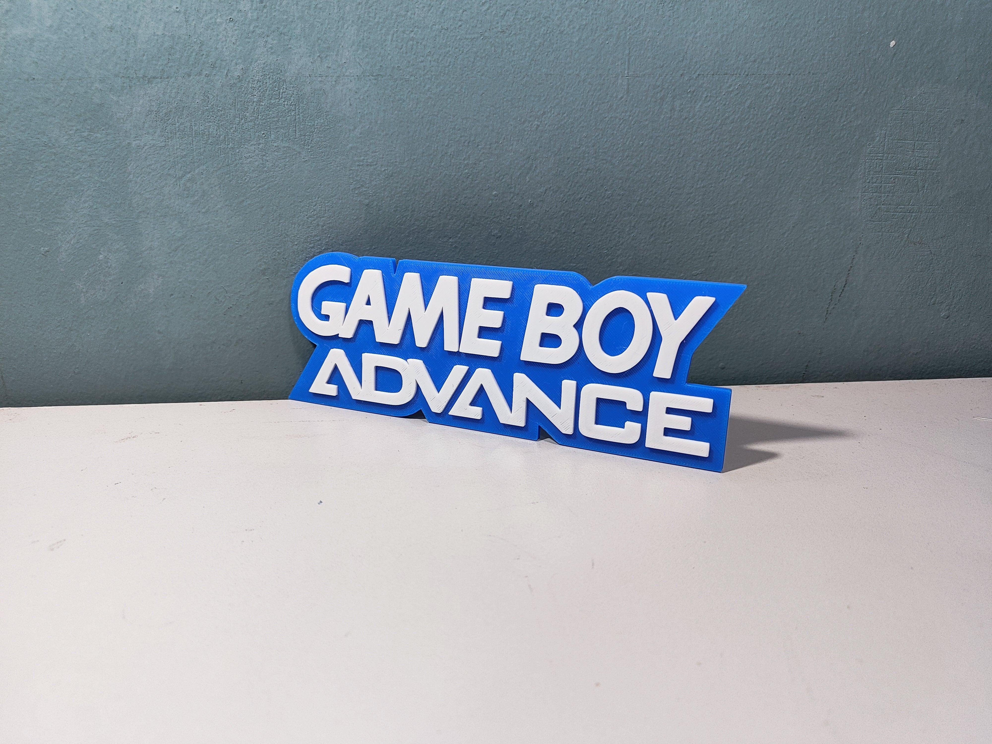 Game Boy Advance Logo Sign - 3DPrintingLabDesigns