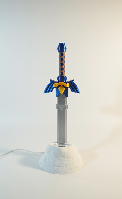 The Master Sword LED Headphone Stand & Nintendo Switch Controller Holder | Ultimate Zelda Gaming Accessory