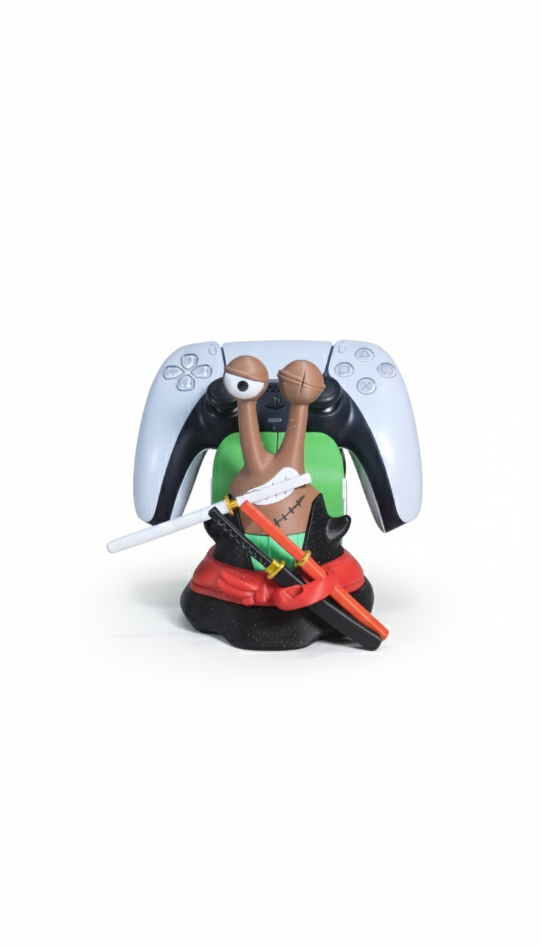 Roronoa Zoro Controller Stand Den Den Mushi Style , Anime Gaming Holder Inspired by One Piece