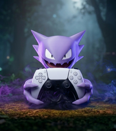 Haunter Controller Holder — 3D Printed Pokémon Gaming Stand for PS5, Xbox & Nintendo Switch