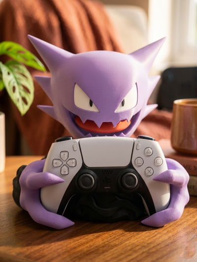 Haunter Controller Holder — 3D Printed Pokémon Gaming Stand for PS5, Xbox & Nintendo Switch