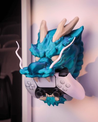 Dragon Controller Stand - Epic Gaming Holder for Xbox, PlayStation, Nintendo & PC Controllers - Fantasy Gamer Room Decor