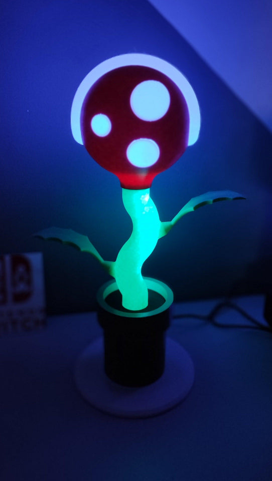 RGB LED Lamp piranha plant super mario nintendo switch station