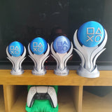 Playstation 5 High Quality Platinum Made Trophy in Different Sizes - 3DPrintingLabDesigns