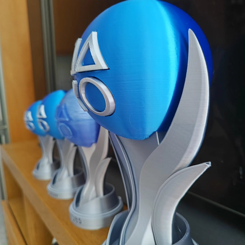 Playstation 5 High Quality Platinum Made Trophy in Different Sizes - 3DPrintingLabDesigns