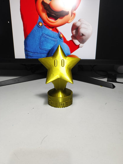 3D Mario Kart Custom Trophy , Personalized Mario Kart Star Trophy, Super Mario Kart Home Circuit, Mario Kart tournament Trophies