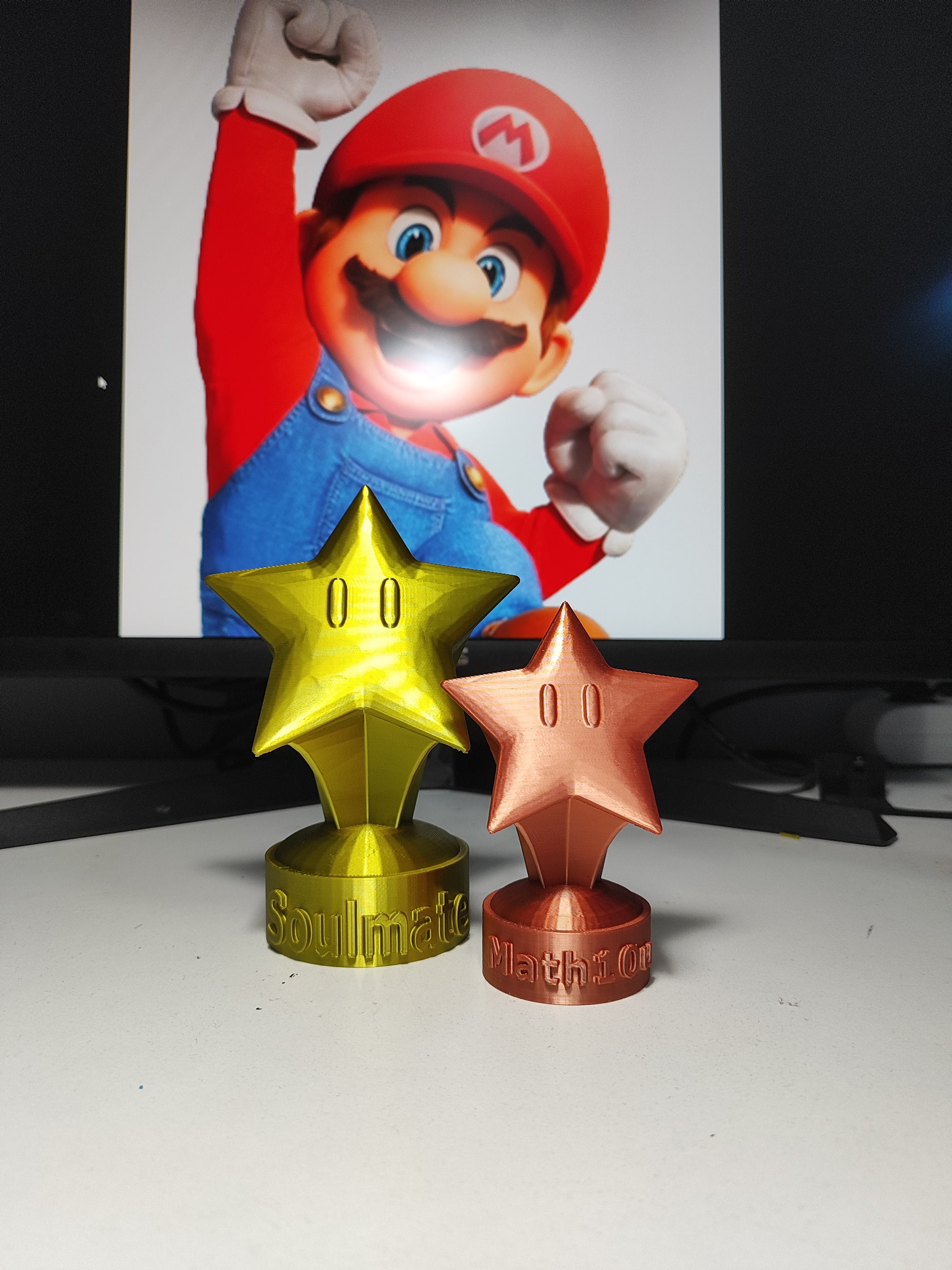 3D Mario Kart Custom Trophy , Personalized Mario Kart Star Trophy, Super Mario Kart Home Circuit, Mario Kart tournament Trophies