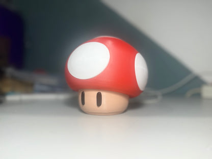 Custom 3D-Printed Mushroom LED Night Light - Perfect Retro Gaming Decor - 3DPrintingLabDesigns