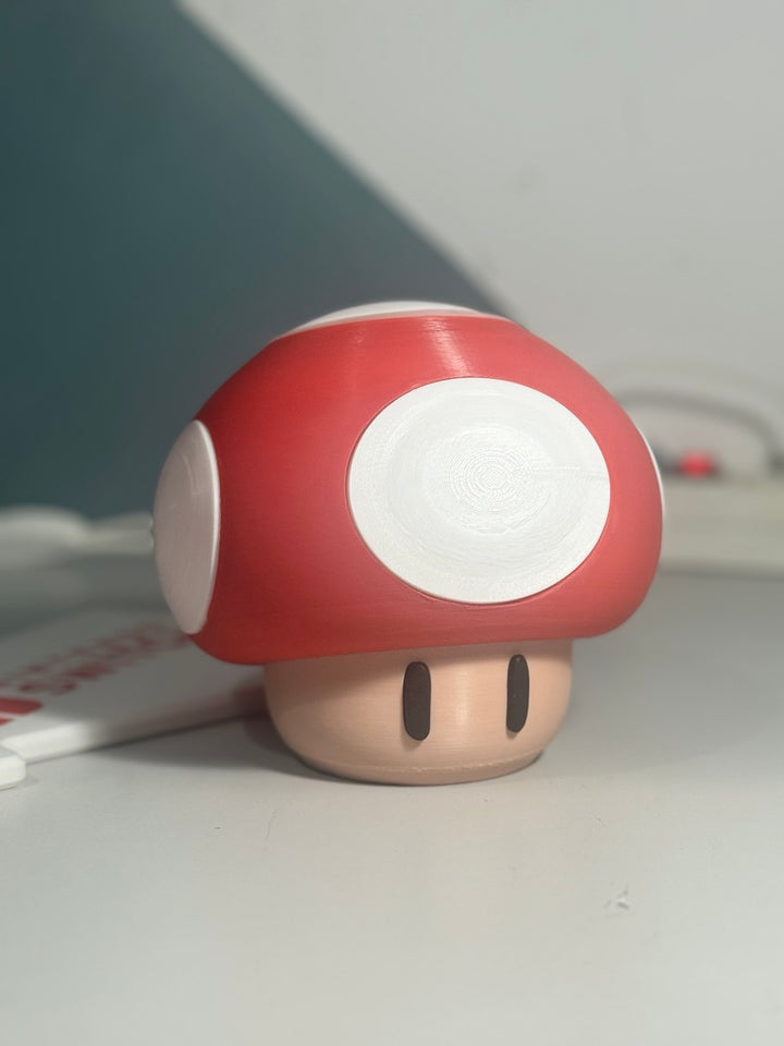 Custom 3D-Printed Mushroom LED Night Light - Perfect Retro Gaming Decor - 3DPrintingLabDesigns