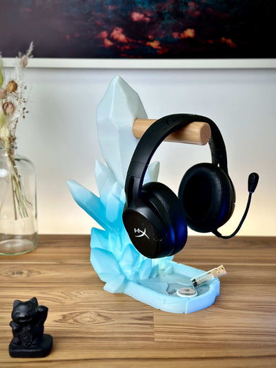 Crystal Headphone Stand - Crystal Headset Stand - Gaming Headset Hanger - Crystal Headphone Holder - Desk Organizer - Gift for Gamers