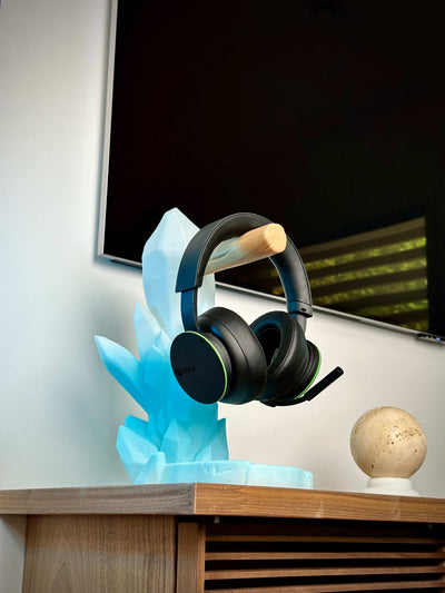 Crystal Headphone Stand - Crystal Headset Stand - Gaming Headset Hanger - Crystal Headphone Holder - Desk Organizer - Gift for Gamers