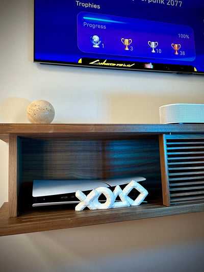 PlayStation 5 Slim placed on the Horizon Stand - Ideal gaming setup