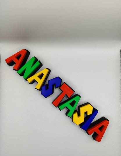 Custom Nameplate Sign in Super Mario Font Style