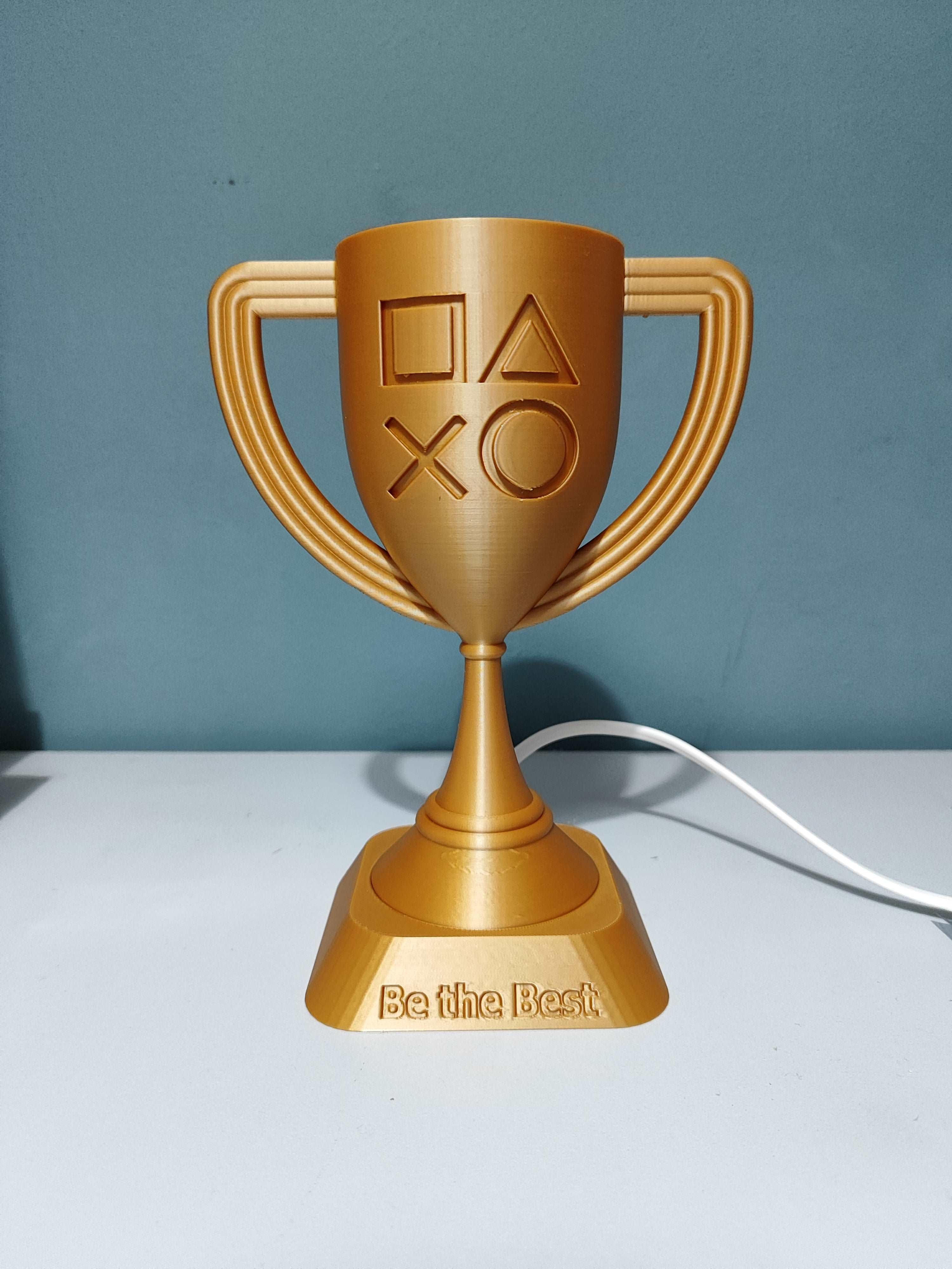 Playstation 5 Achievement Trophies Gold Silver Bronze Platinum LED Light Lamp Edition