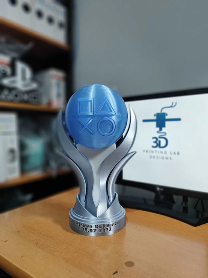 PS5 3D Beast Size High Quality Platinum RGB Led Lights Made Trophy in Special Limited Edition 36cm / 14,17in almost as tall as Playstation 5