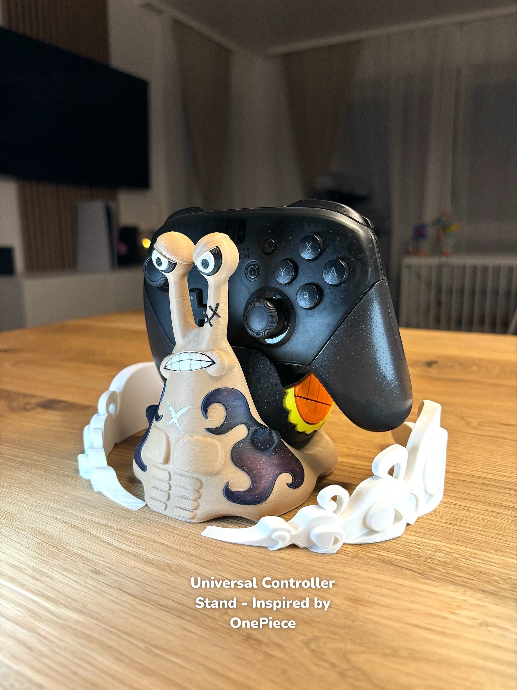 Luffy Gear 5 Controller Stand – One Piece Anime Decor – Universal Holder for PS5, Xbox, Switch – Anime Gaming Gift for Fans