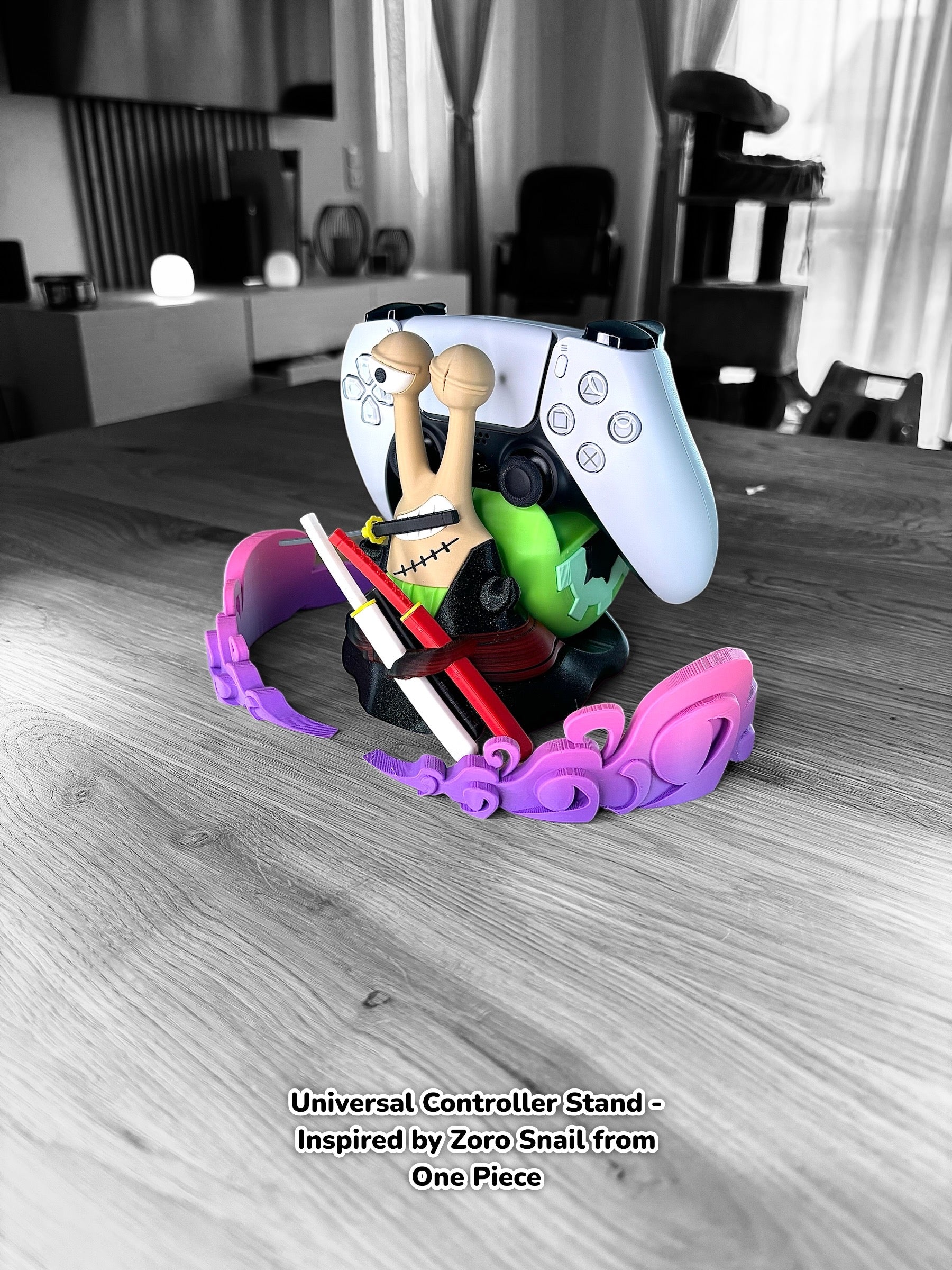 Roronoa Zoro Controller Stand Den Den Mushi Style , Anime Gaming Holder Inspired by One Piece