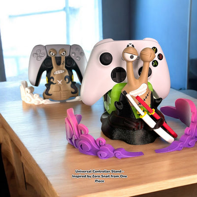 Roronoa Zoro Controller Stand Den Den Mushi Style , Anime Gaming Holder Inspired by One Piece