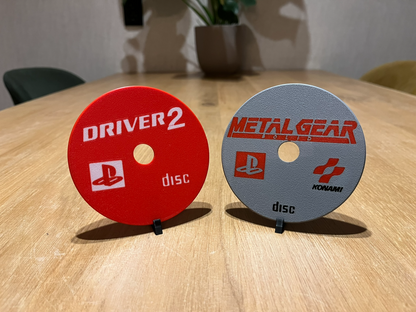 PlayStation 1 Coaster Set: 12 Retro PS1 Game Discs & Console Case