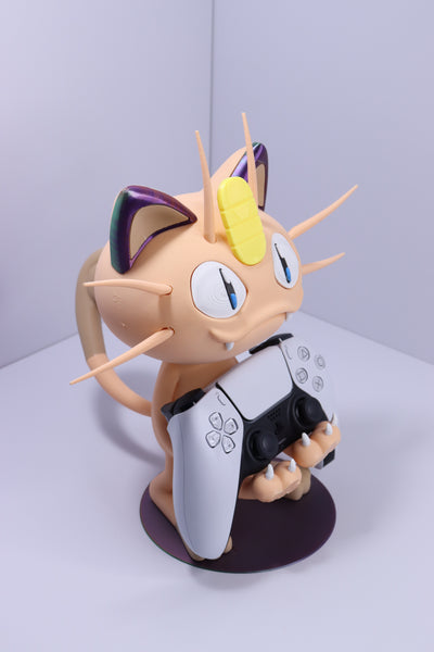Meowth Controller Holder & Headphone Stand – 3D Printed Gaming Desk Organizer