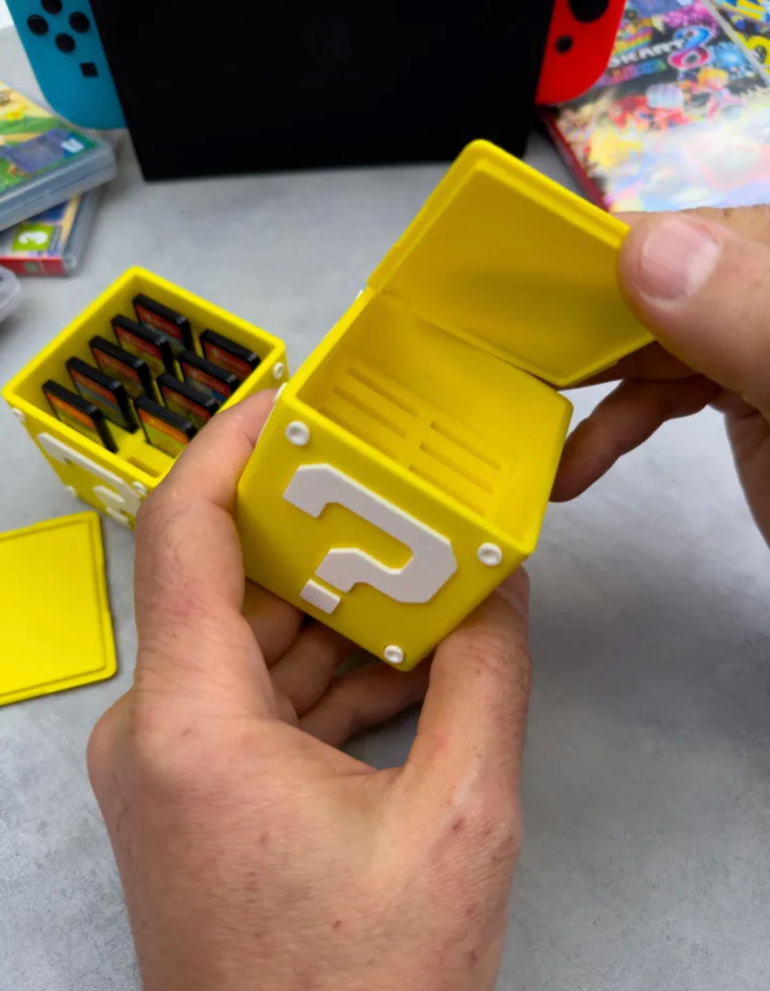 Super Mario Question Block Games Storage - Question Mark Game Card Holder