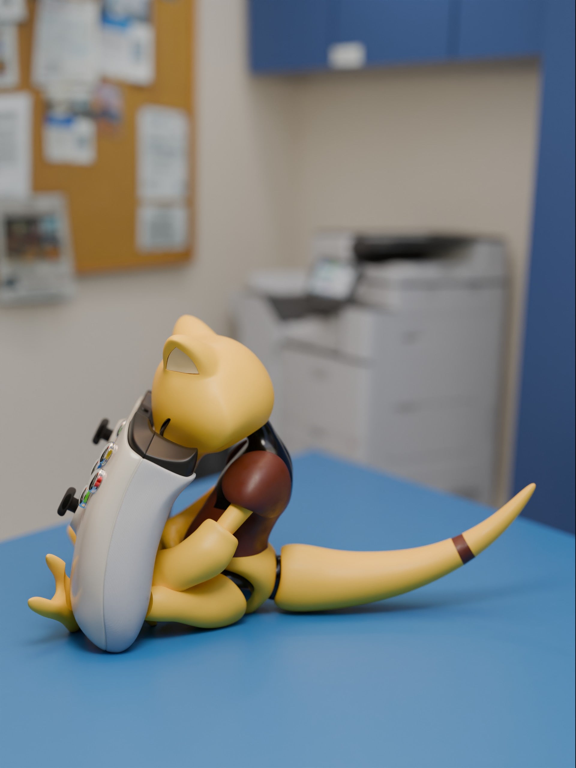 Abra Controller Holder Stand - Psychic Pokemon Controller Mount for Xbox, PS5, Switch Pro - Gaming Room Decor, Gamer Gift